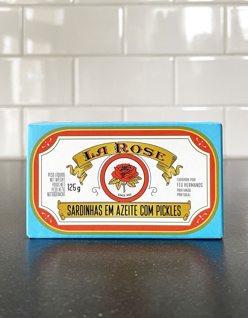 Portugalia Imports La Rose  Sardines in Olive Oil with Pickles