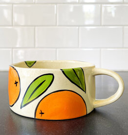 Co. House Designs Glazed Fruit Soup Bowl - Orange