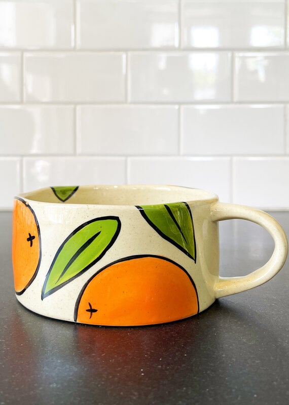 Co. House Designs Glazed Fruit Soup Bowl - Orange