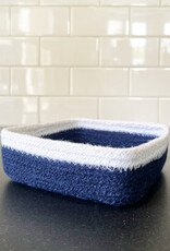 Navy Jute Cocktail Napkin Holder