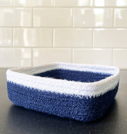 Navy Jute Cocktail Napkin Holder