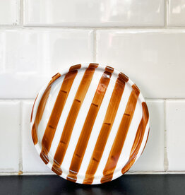 Fodory Brown + White Striped Plate