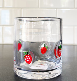 tag Strawberry Double Old Fashioned Glass