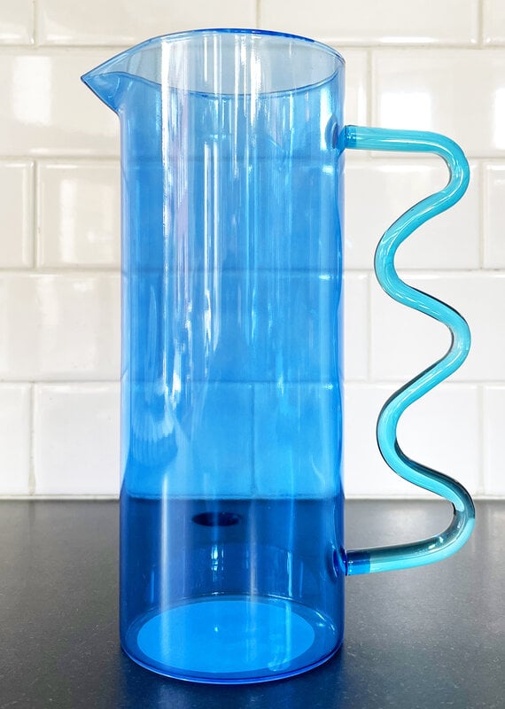 Core Home Blue Squiggle Pitcher