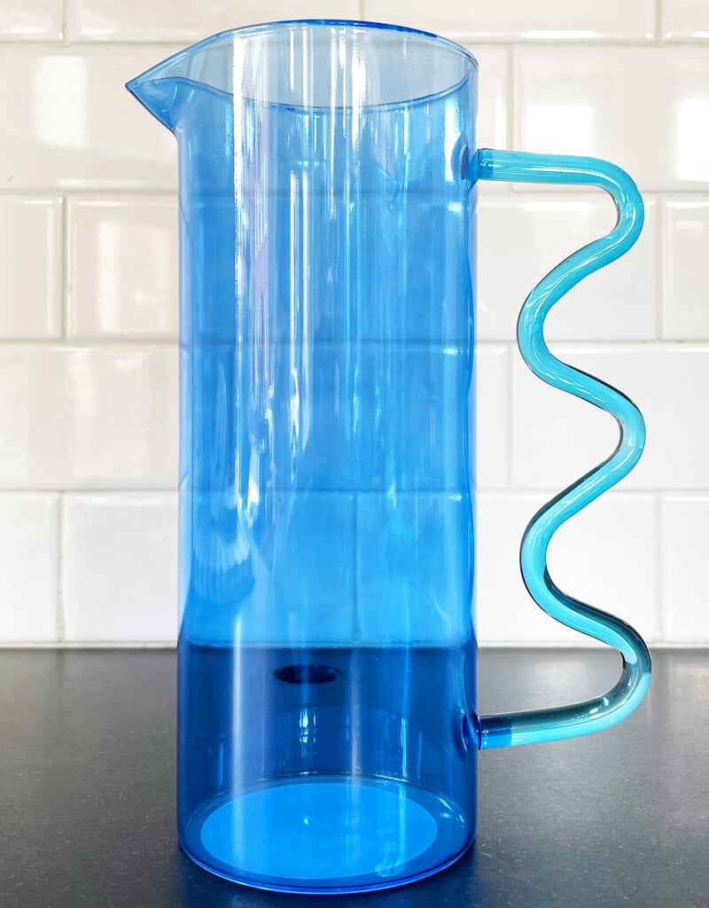 Core Home Blue Squiggle Pitcher