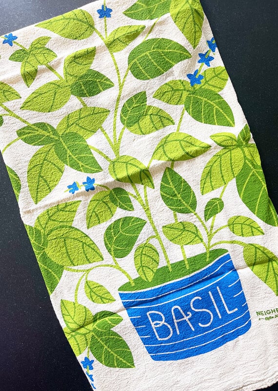 The Neighborhoods Basil Tea Towel