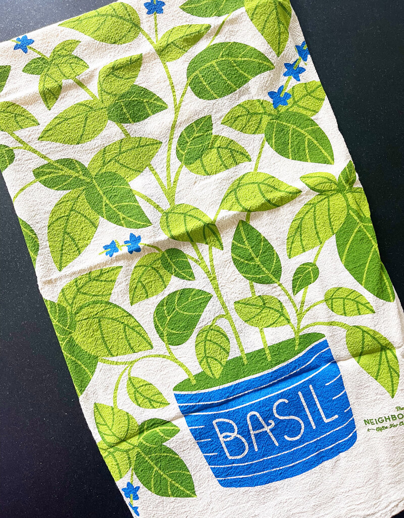 The Neighborhoods Basil Tea Towel
