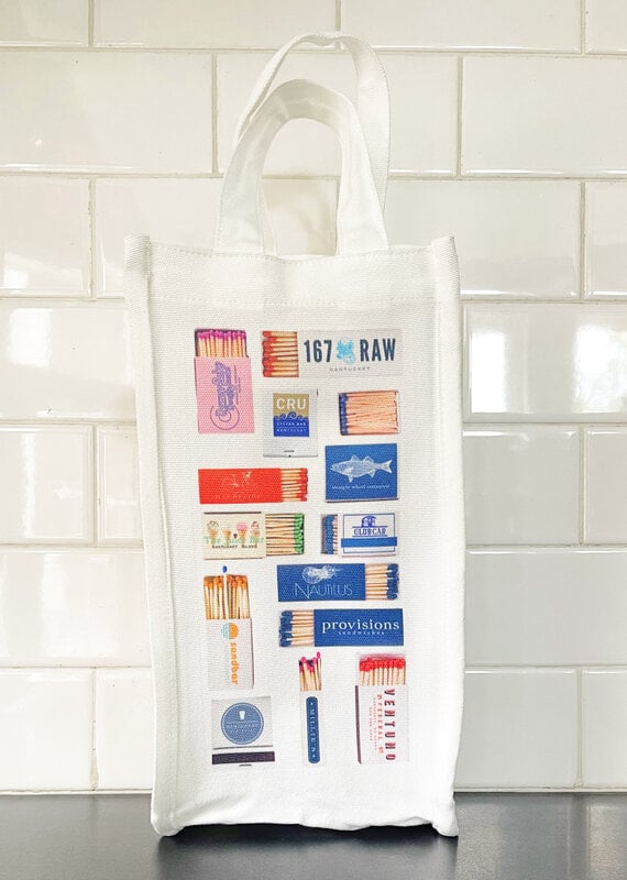 Nantucket Matches Wine Bag
