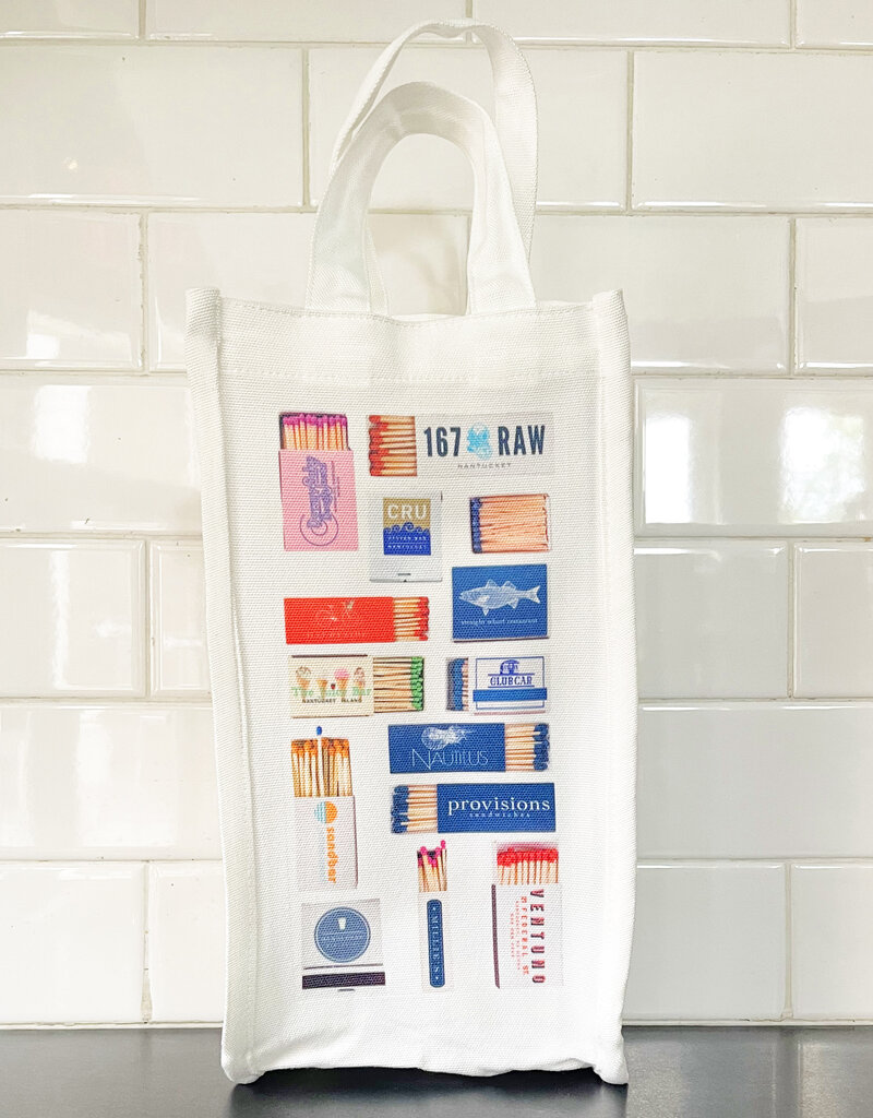 Nantucket Matches Wine Bag