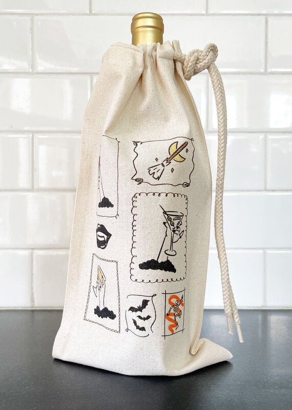 Boheme Bliss Ghouls Stamps Wine Bag