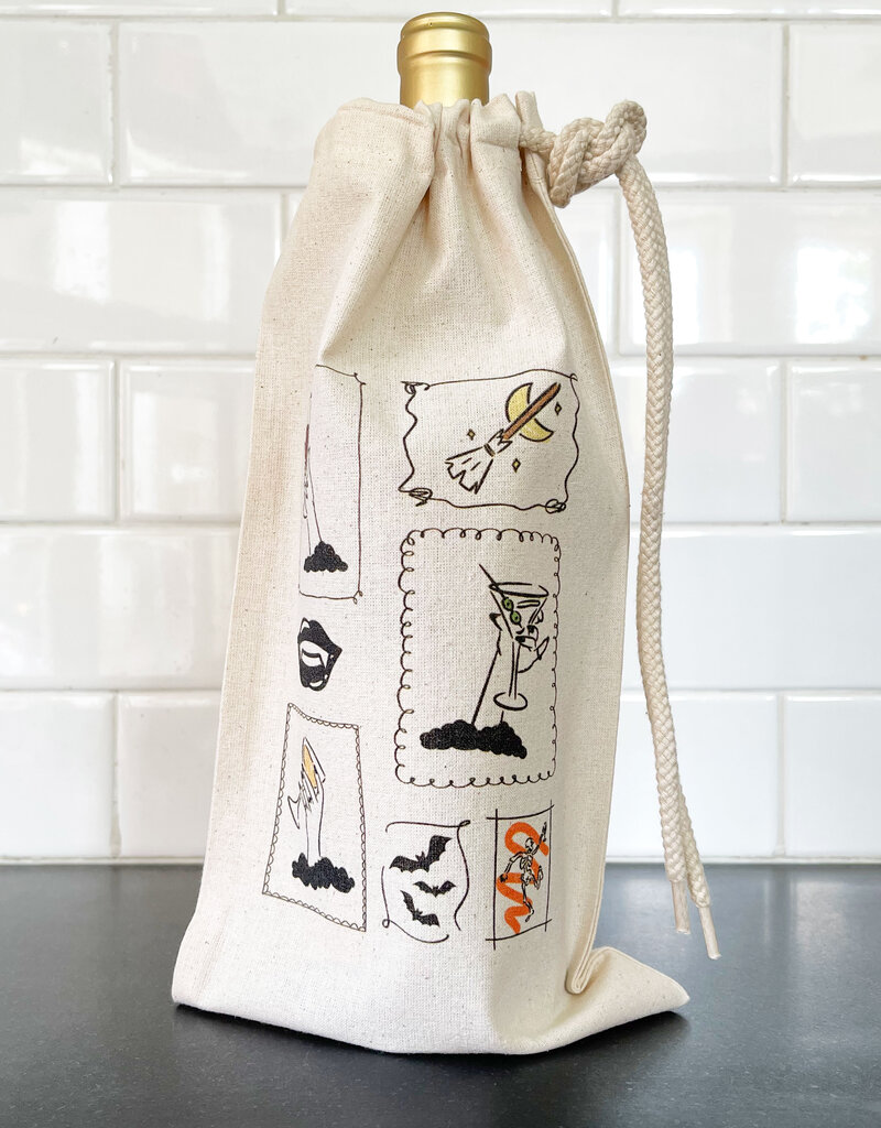 Boheme Bliss Ghouls Stamps Wine Bag