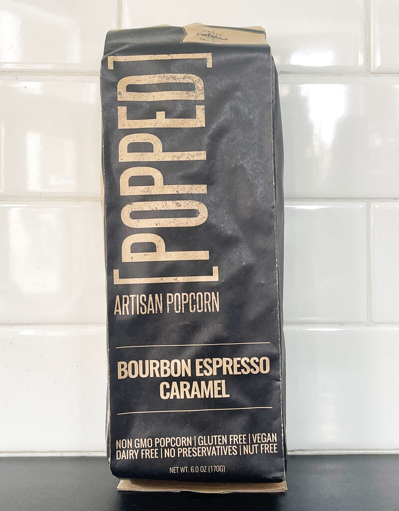 Popped Popped Bourbon Espresso Caramel Artisan Popcorn