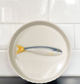 PetitFelts Porcelain Sardine Round Tray