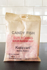 Kolsvart Sour Raspberry Candy Fish