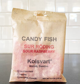 Kolsvart Sour Raspberry Candy Fish