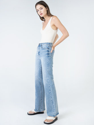 パンツ simply complicated flare jeans Black Highwaist Super Stretch Flared Jeans | Simply Be