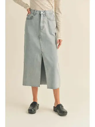 Miou Muse Denim Midi Skirt Miou Muse Denim Midi Skirt