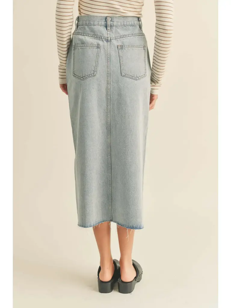 Miou Muse Denim Midi Skirt