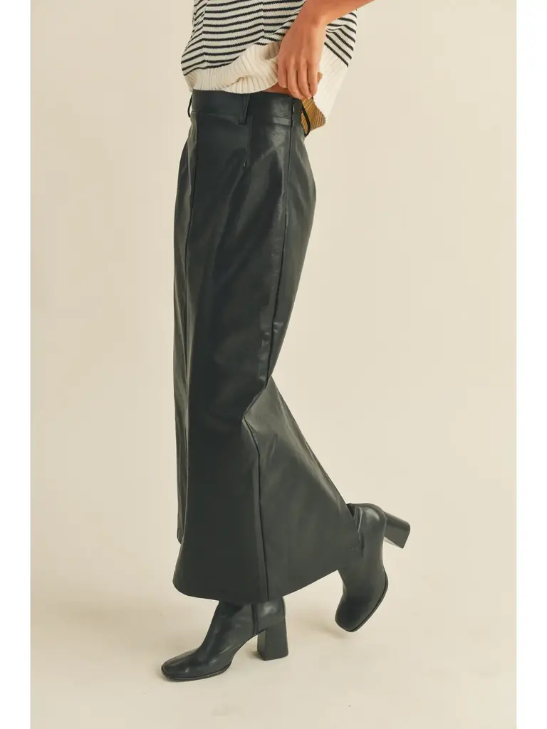 Miou Muse Janice Leather Maxi Skirt