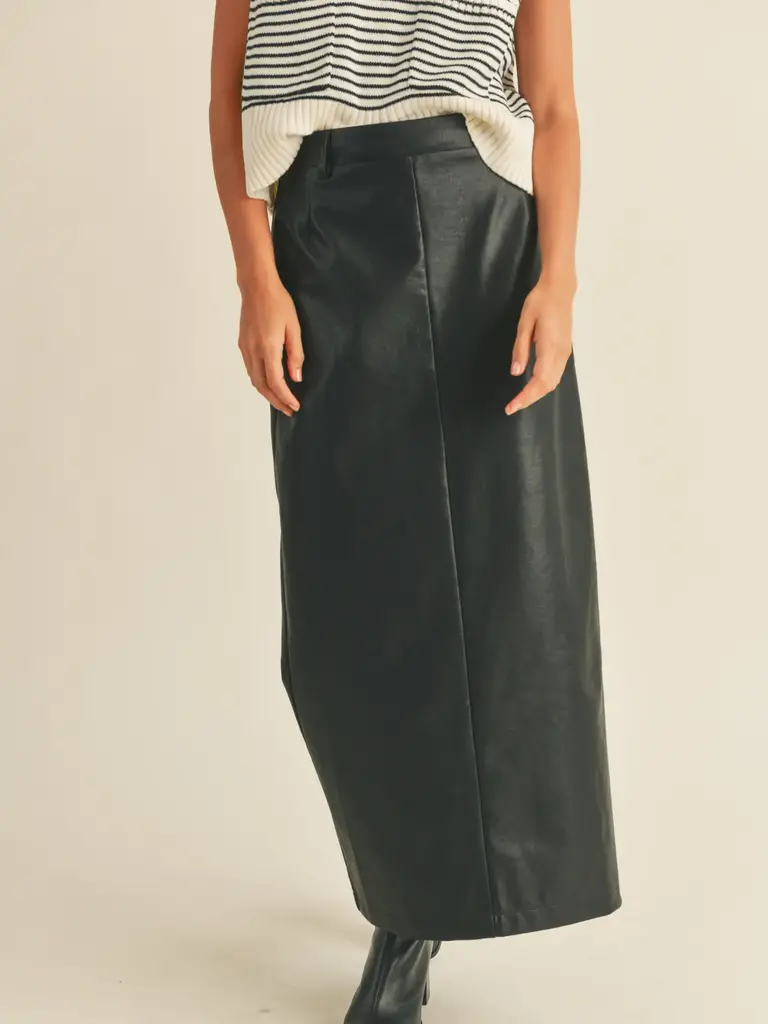 Miou Muse Janice Leather Maxi Skirt