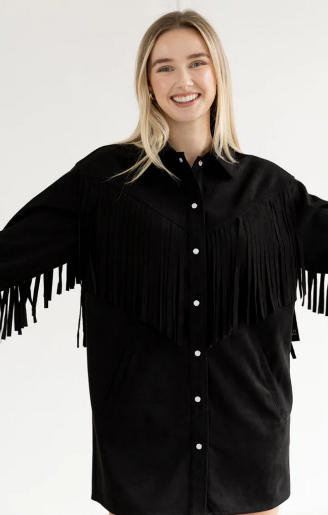 Brunette The Label BTLJ016 Brunette The Label Shania Fringe Jacket