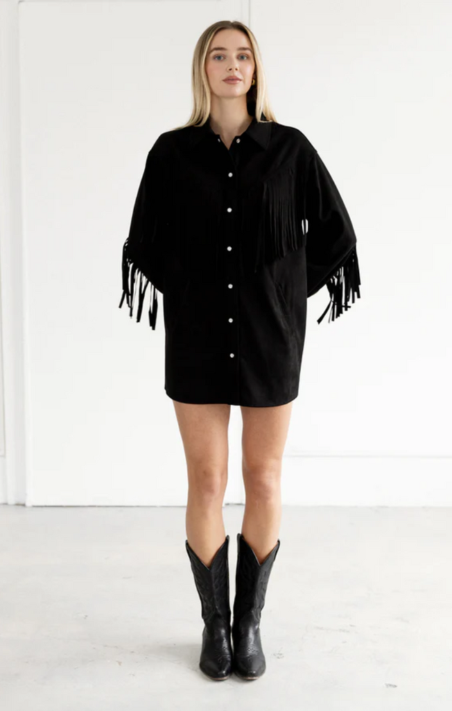 Brunette The Label BTLJ016 Brunette The Label Shania Fringe Jacket