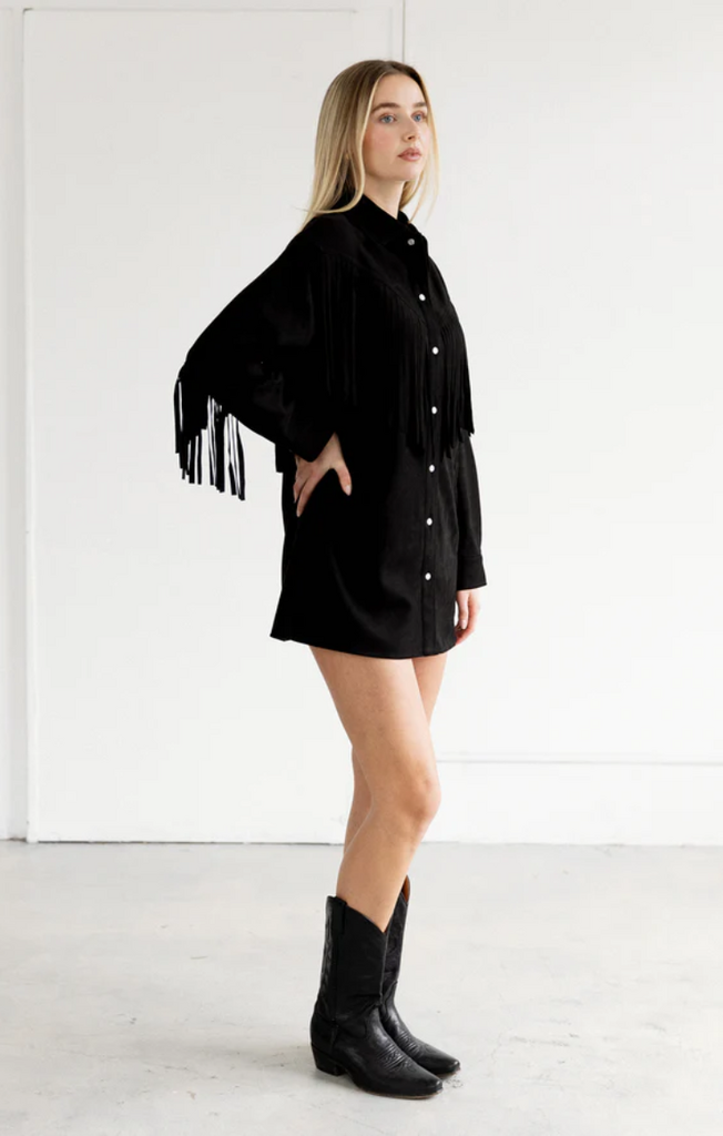 Brunette The Label BTLJ016 Brunette The Label Shania Fringe Jacket