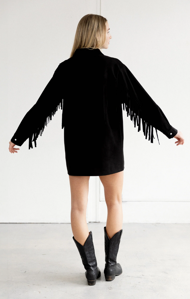 Brunette The Label BTLJ016 Brunette The Label Shania Fringe Jacket