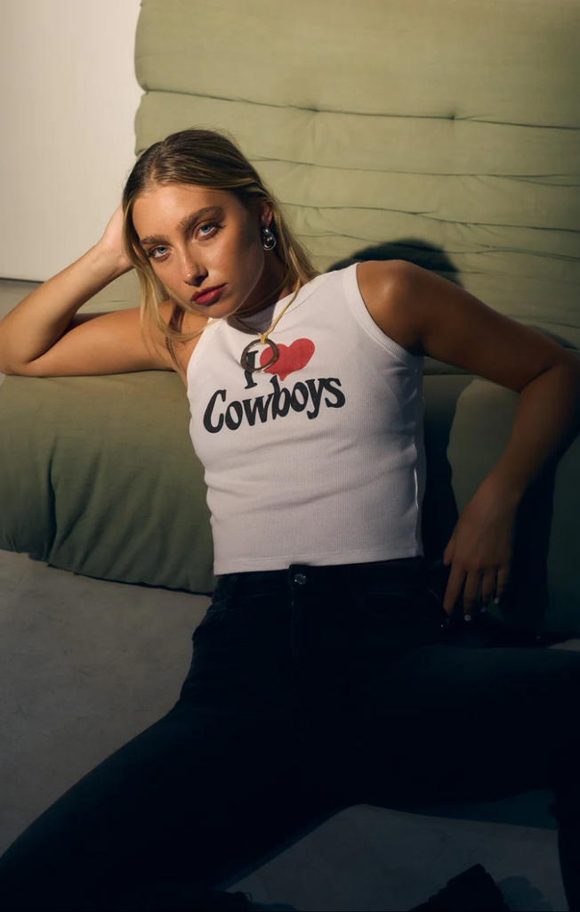 Girl Dangerous SU126-107 Girl Dangerous I Heart Cowboys Tank