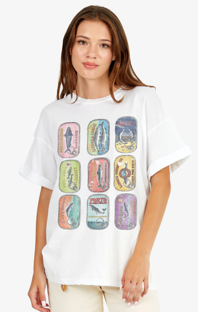 Girl Dangerous SU326-104 Girl Dangerous Sardine Cans Boyfriend Tee