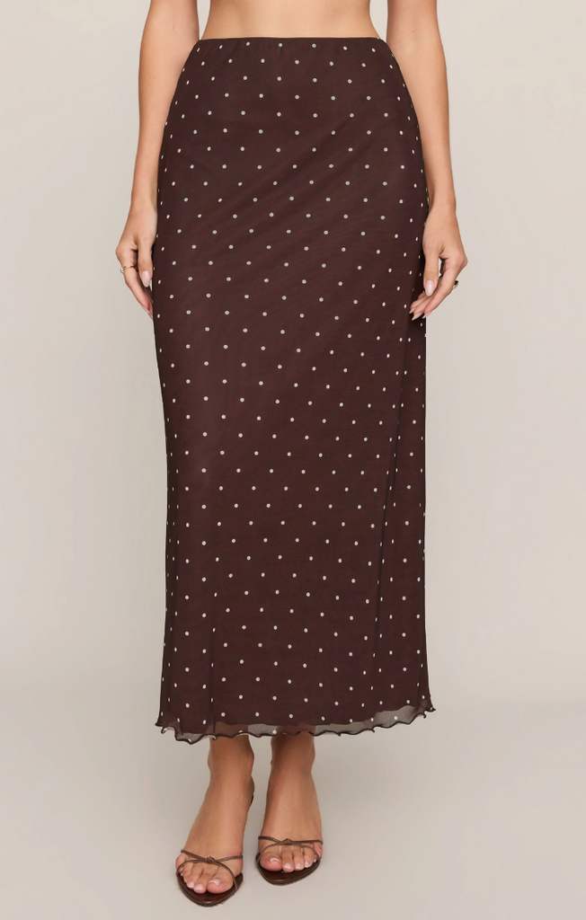 Z-Supply ZK263283 Z-Supply Eda Polka Dot Mesh Skirt
