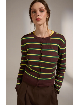 Deluc Rainbow Striped Cardigan