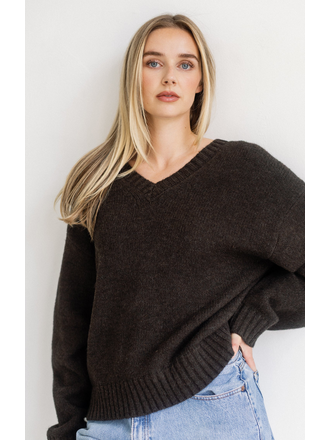 Brunette The Label V-Neck Sweater