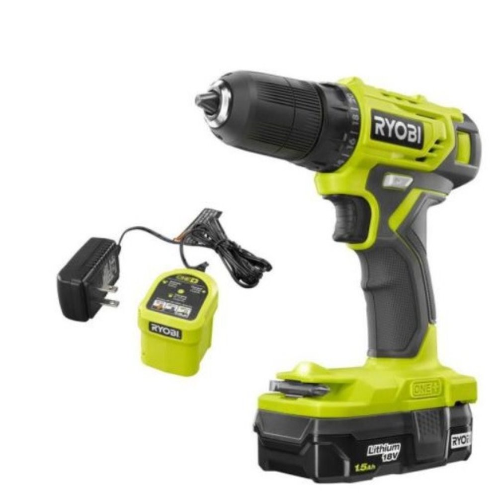 RYOBI PDD209K 18 Volt ONE Cordless3 8 in. drill Driver Kit with 1.5 Ah Battery and Charger Discount Depot