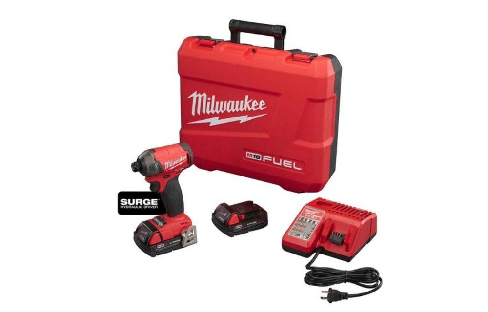 Kit atornillador de impacto 1/4'' hex m18 fuel milwaukee m18