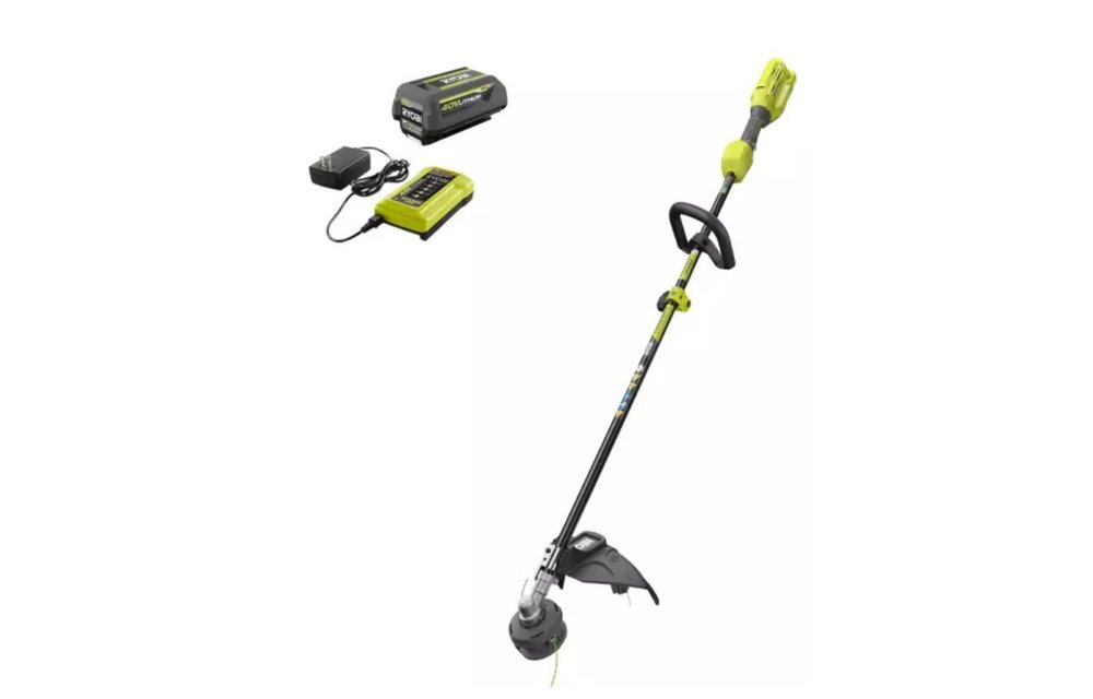 RYOBI RY40250 40-Volt Lithium-Ion Cordless Attachment Capable String Trimmer with 4.0 Ah Battery and Charger Included (ULN)