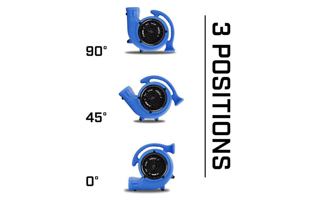(New) B-Air 1/4 HP Air Mover Blower Fan for Water Damage Restoration Carpet Dryer Floor Home and Plumbing Use in Blue