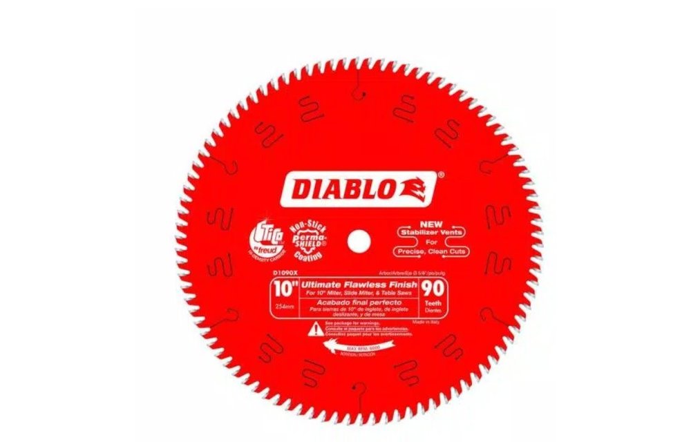 DIABLO D1090X 10 in. x 90-Teeth Ultimate Polished Finish Saw Blade (New)