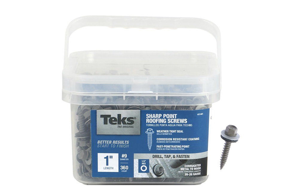 #9-15 x 1 in. External Hex Washer Head Sharp Point Roofing Screw (360-Pack) #9-15 x 1 in. External Hex Washer Head Sharp Point Roofing Screw (360-Pack)