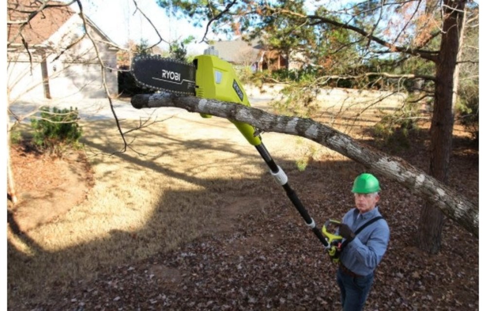 (Used Like New) RYOBI 10 in. 40-Volt Lithium-Ion Cordless Battery Pole Saw 2.0 Ah Battery and Charger Included