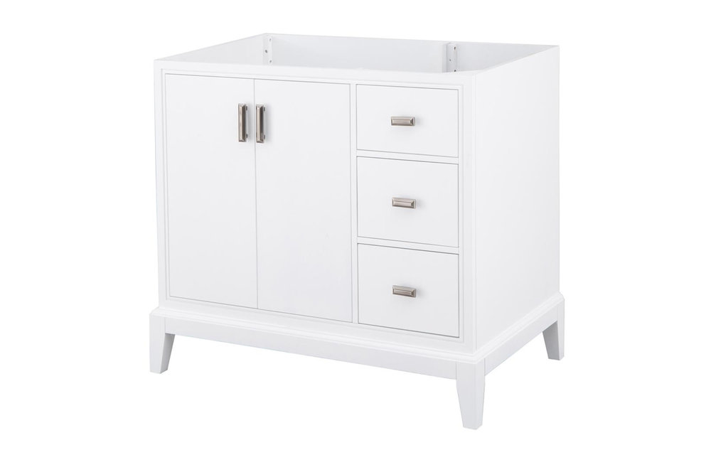 Home Decorators Collection Shaelyn 36 In W X 21 75 D Vanity Cabinet Only White Second Chance Toolore - What Is Home Decorators Collection
