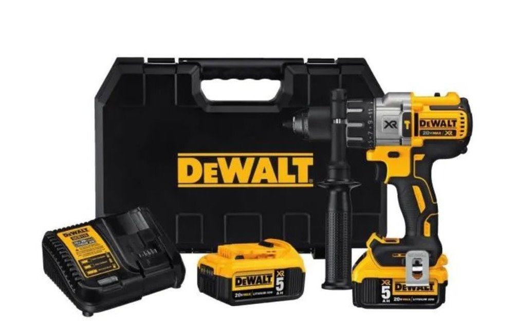 DEWALT 20 Volt MAX XR Cordless Brushless 3 Speed 1 2 in. Hammer Drill with 2 20 Volt 5.0Ah Batteries Charger Discount Depot