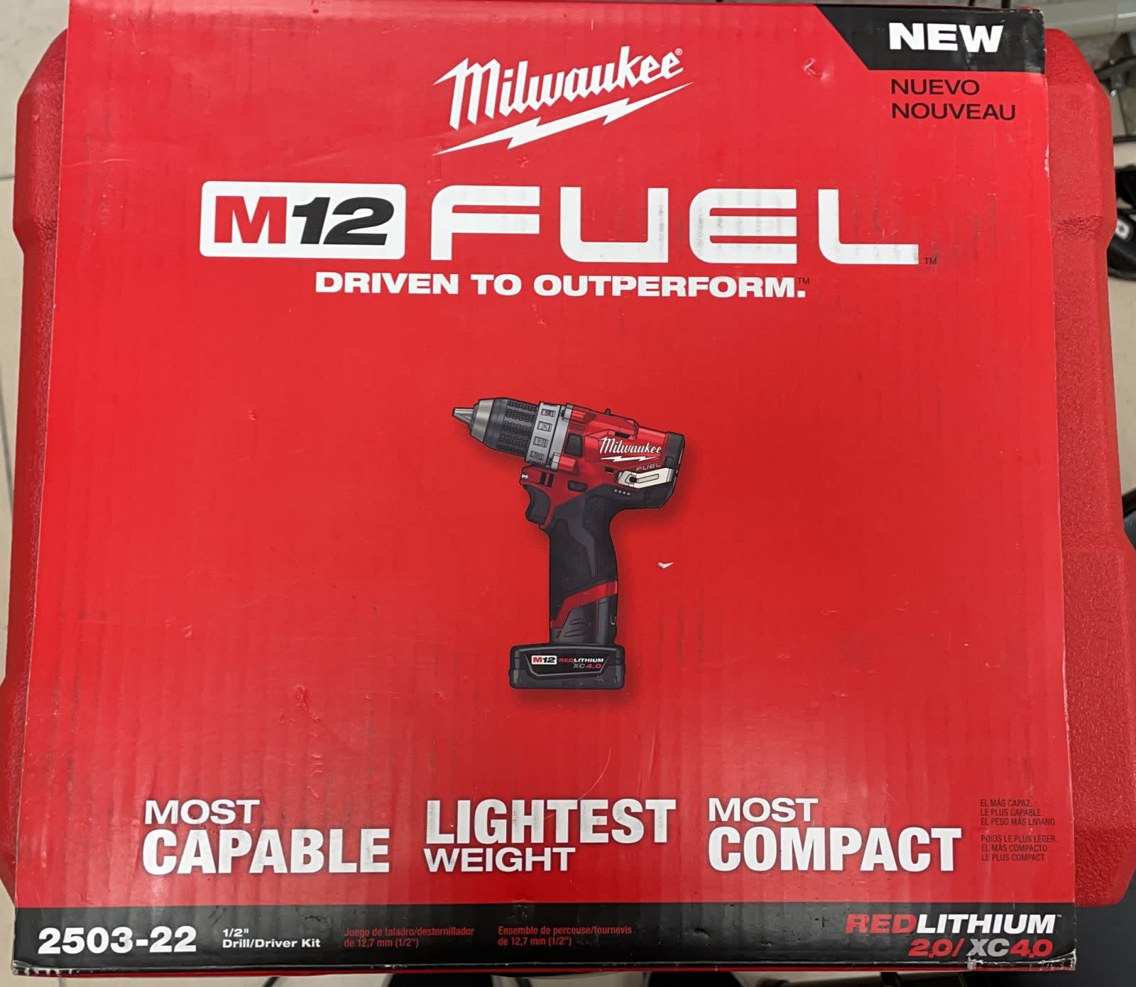 M12 FUEL 12-Volt Lithium-Ion Brushless Cordless 1/2 in. Drill Driver Kit W/ 4.0Ah & 2.0Ah Battery & Hard Case M12 FUEL 12-Volt Lithium-Ion Brushless Cordless 1/2 in. Drill Driver Kit W/ 4.0Ah & 2.0Ah Battery & Hard Case