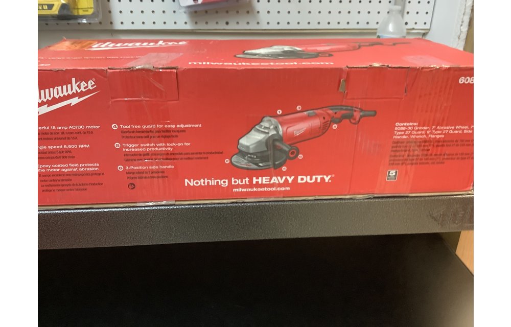 (New) Milwaukee 15 Amp 7/9 in. Large Angle Grinder with Trigger Lock-On Switch