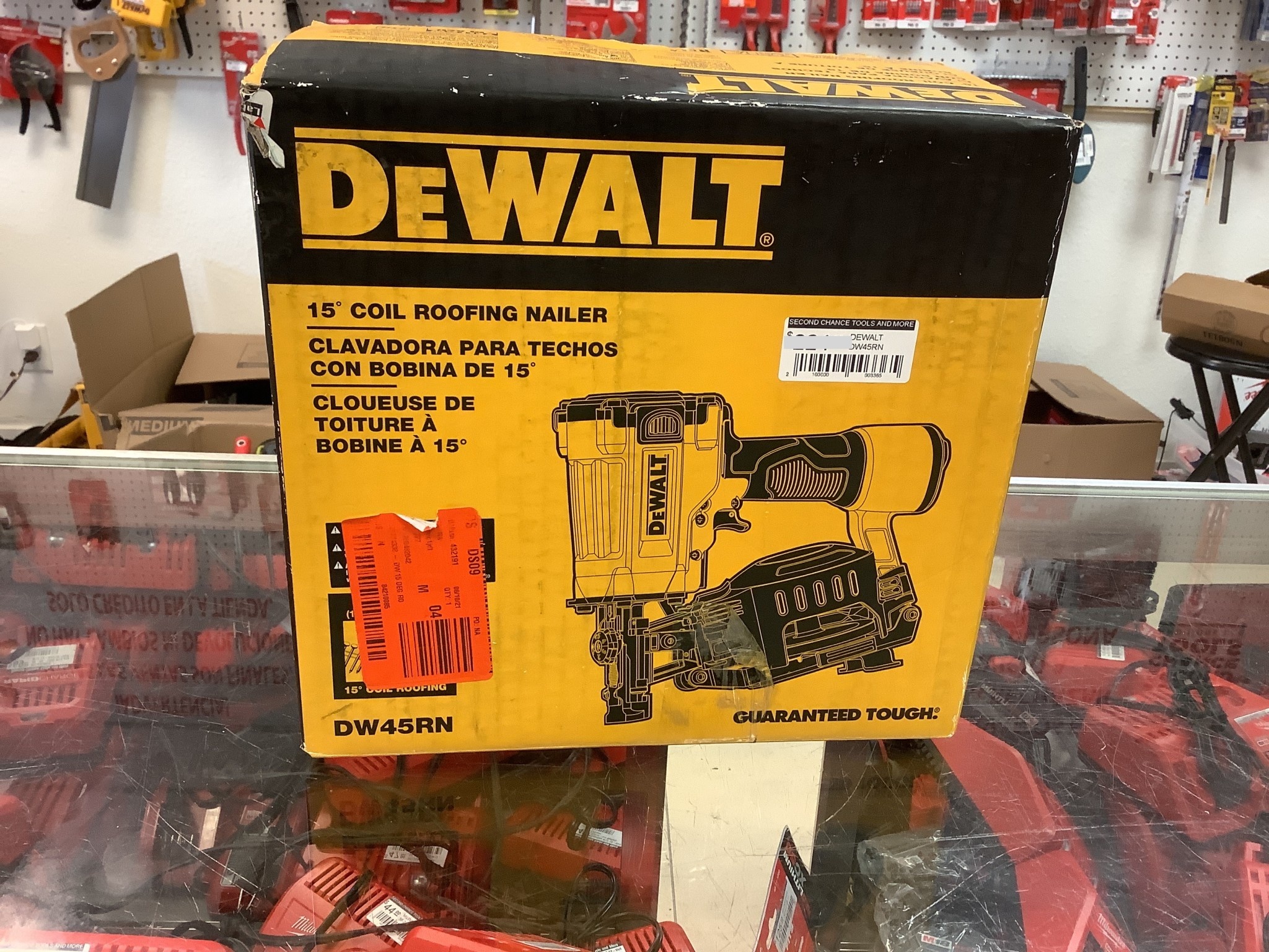DEWALT DW45RN Pneumatic 15 Coil Roofing Nailer Discount Depot