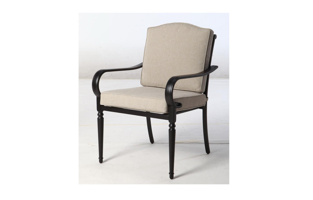 Hampton Bay Laurel Oaks Brown Steel Outdoor Dining Chair With Cushionguard Putty Tan Cushions 6 Pack Second Chance Toolore Hampton Bay Laurel Oaks Brown Steel, Hampton Bay Outdoor Furniture Cushions Cleaning Instructions