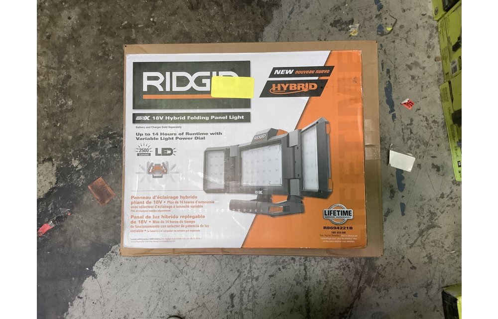 Ridgid R8694221B 18-Volt Hybrid Folding Panel Light (Tool Only) Discount  Depot