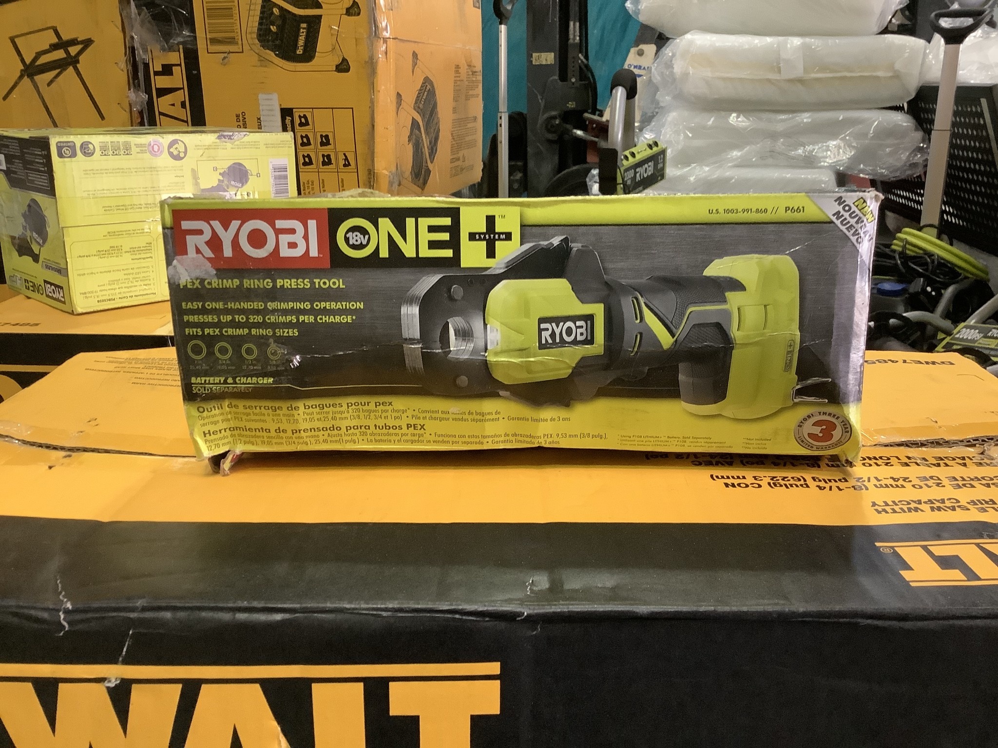 RYOBI P661 18 Volt ONE PEX Crimp Ring Press Tool Tool Only Discount Depot