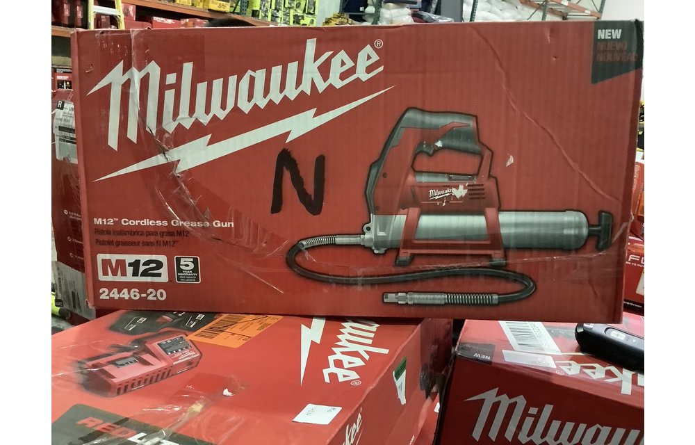 MILWAUKEE M12 12 Volt Lithium Ion Cordless Grease Gun Tool Only Discount Depot