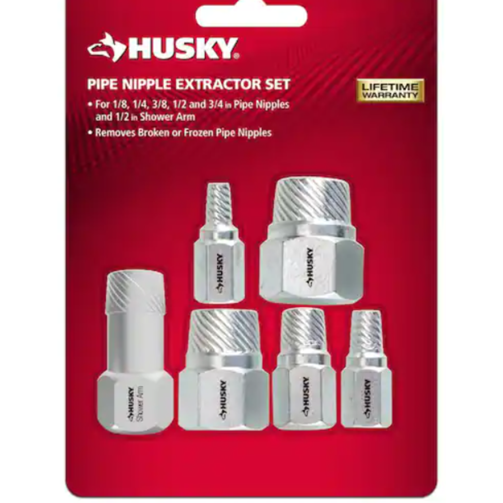 Husky Pipe Nipple Extractor Set (6Piece) NEW Discount Depot